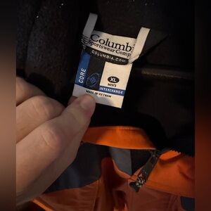 Columbia jacket with inner shell